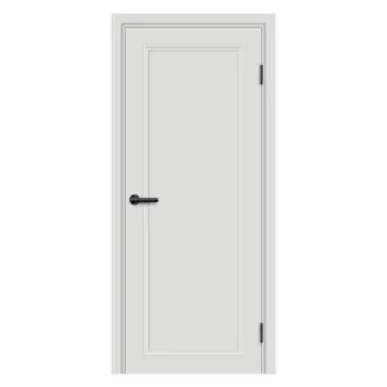 Дверь межкомнатная глухая с замком и петлями в комплекте Лион 60x200 мм Hardflex ламинация цвет белый жемчуг