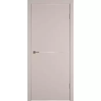 Дверь межкомнатная глухая с замком и петлями в комплекте Сити 2 60x200 см ПВХ цвет фон сфинкс