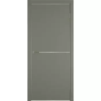 Дверь межкомнатная глухая с замком и петлями в комплекте Сити 2 90x200 см ПВХ цвет форте тренто