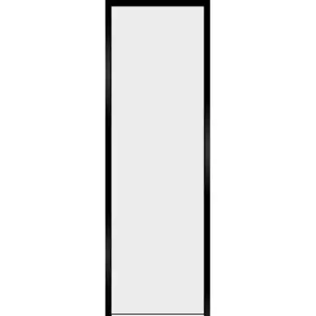Дверь межкомнатная глухая с замком комплекте Invisible 60x200 см левая/правая черная алюминиевая кромка цвет белый