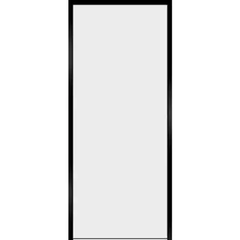 Дверь межкомнатная глухая с замком комплекте Invisible 80x200 см левая/правая черная алюминиевая кромка цвет белый