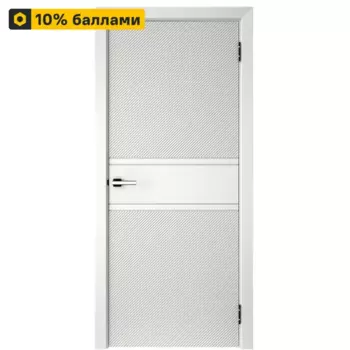 Дверь межкомнатная глухая Соло 2 90x200 см эмаль белый с замком и петлями