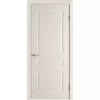 Дверь межкомнатная глухая Стелла 70x200 см эмаль цвет слоновая кость с замком и петлями