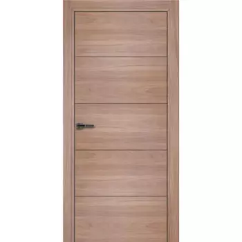 Дверь межкомнатная глухая Суарэ ильм 90x200 см ПВХ цвет ильм американский с замком