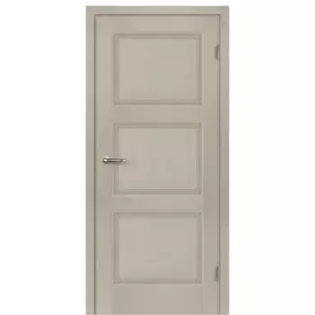 Дверь межкомнатная глухая Трилло 70x200 см Hardflex цвет ясень элегант с замком и петлями
