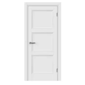 Дверь межкомнатная глухая Трилло 70x200 см Hardflex белый с замком и петлями