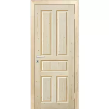 Дверь межкомнатная глухая Кантри 60x200 см без покрытия цвет натуральный без замка, без петель