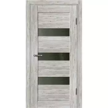 Дверь межкомнатная Капри остекленная ПВХ ламинация цвет северная сосна 70х200 см (с замком и петлями)
