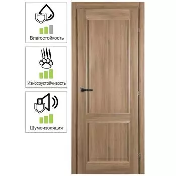 Дверь межкомнатная Катрин глухая CPL ламинация цвет акация 60x200 см (с замком)