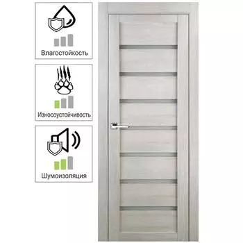 Дверь межкомнатная Лайн глухая ламинация цвет дуб бриг 90x200 см