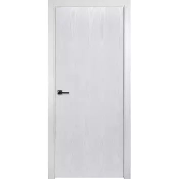 Дверь межкомнатная Лайнвуд 1 глухая шпон ясень цвет белый 70x200 см