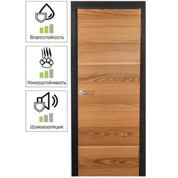 Дверь межкомнатная Loft горизонтальный глухая шпон натуральный цвет дуб 70x200 см