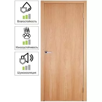 Дверь межкомнатная Лофтвуд 1 глухая шпон натуральный цвет дуб американский 70x200 см