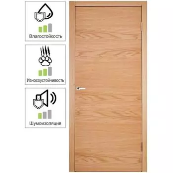 Дверь межкомнатная Лофтвуд 2 глухая 70x200 см шпон натуральный цвет дуб американский