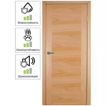 Дверь межкомнатная Лофтвуд Люкс глухая шпон цвет дуб американский 60x200 см