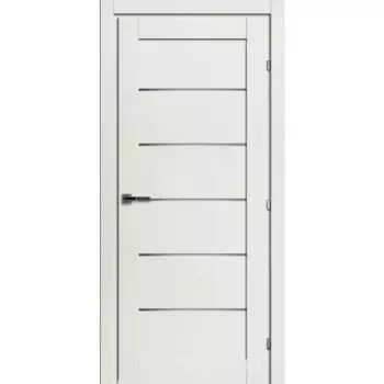 Дверь межкомнатная Люмина остекленная CPL ламинация цвет белый 80x200 см (с замком и петлями)