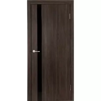 Дверь межкомнатная со стеклом Мирра 60x200 см Hardflex цвет дуб кастелло с замком и петлями