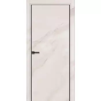 Дверь межкомнатная глухая Мрамор 70x200 см ПВХ бежевый с замком