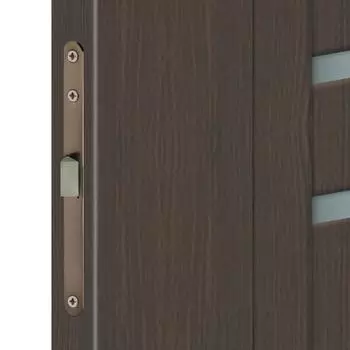 Дверь межкомнатная Некст 2 остекленная ПВХ ламинация цвет черное дерево 60x200 см (с замком и петлями)