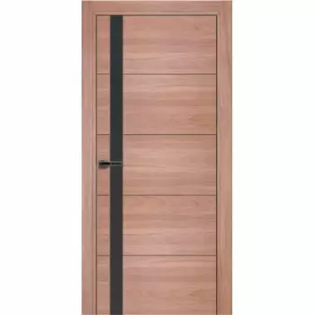 Дверь межкомнатная остекленная с замком и петлями в комплекте Суарэ 80x200 см ПВХ цвет ильм американский