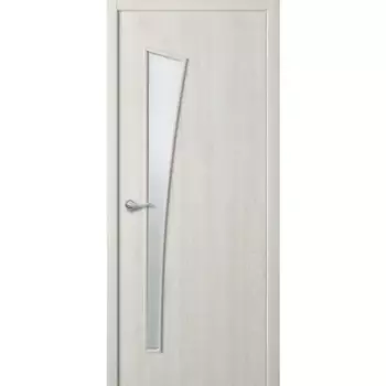 Дверь межкомнатная остекленная с замком и петлями в комплекте Белеза 70x200 см HardFlex цвет дуб тернер белый