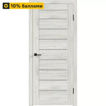 Дверь межкомнатная остекленная с замком и петлями в комплекте Тиволи 70x200 см ПВХ цвет рустик серый