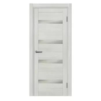 Дверь межкомнатная остекленная с замком и петлями в комплекте Корса 90x200 см ПВХ цвет белый