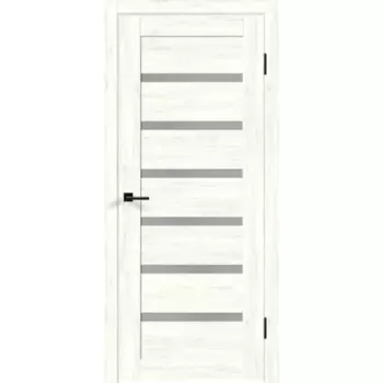 Дверь межкомнатная остекленная с замком и петлями в комплекте Кельн 80x200 см HardFlex цвет сосна арктическая