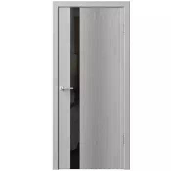 Дверь межкомнатная остекленная Синди-5 90x200 см эмаль цвет гейнсборо с замком и петлями