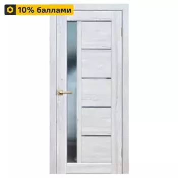 Дверь межкомнатная со стеклом Artens Брио 80x200 см ПВХ цвет сосна тоскана с замком и петлями