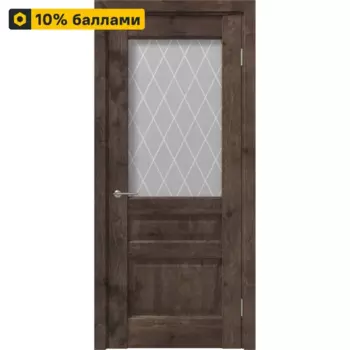 Дверь межкомнатная со стеклом Artens Магнолия 80x200 см ПВХ цвет акация с замком и петлями