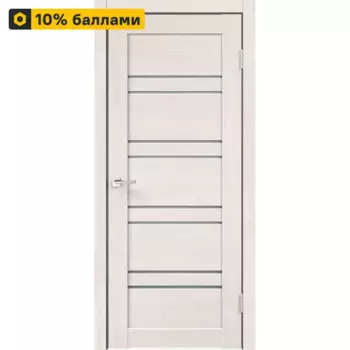 Дверь межкомнатная со стеклом Лайн 1 70x200 см Hardflex цвет дуб тернер белый без замка, без петель