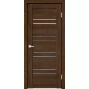 Дверь межкомнатная со стеклом Лайн 1 70x200 см Hardflex цвет дуб тернер венге без замка, без петель