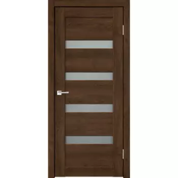 Дверь межкомнатная со стеклом Лайн 2 70x200 см Hardflex цвет дуб тернер венге без замка, без петель