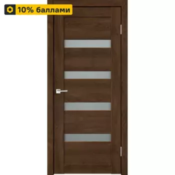 Дверь межкомнатная со стеклом Лайн 2 90x200 см Hardflex цвет дуб тернер венге без замка, без петель