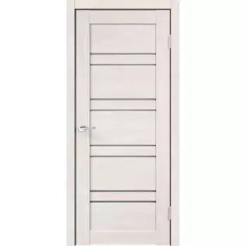 Дверь межкомнатная со стеклом Лайн 60x200 см Hardflex цвет дуб тернер белый без замка, без петель