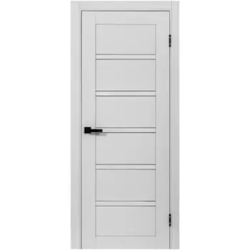 Дверь межкомнатная со стеклом Легда-28 60x200 см полипропилен цвет серое дерево с замком и петлями