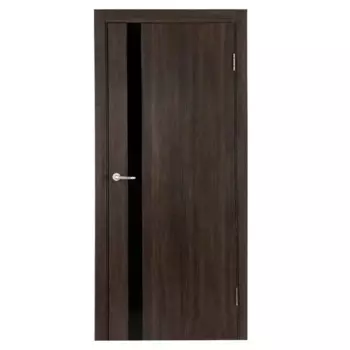 Дверь межкомнатная со стеклом Мирра 90x200 см Hardflex цвет дуб кастелло с замком и петлями