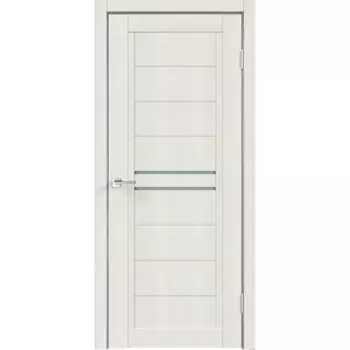 Дверь межкомнатная со стеклом Некст 2 90x200 см ПВХ цвет дуб молочный с замком и петлями