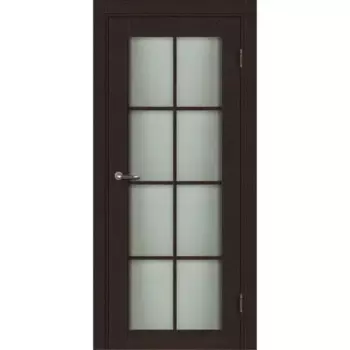 Дверь межкомнатная со стеклом Пьемонт 70x200 см CPL цвет дуб оверленд с замком и петлями