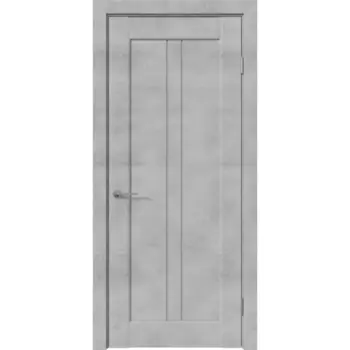 Дверь межкомнатная со стеклом Сиэтл 80x200 см ПВХ цвет лофт светлый с замком и петлями