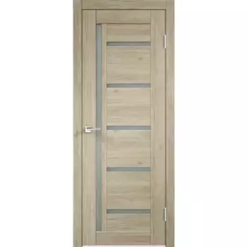 Дверь межкомнатная со стеклом Skyline 3 90x200 см ПВХ цвет дуб рустик серый без замка, без петель