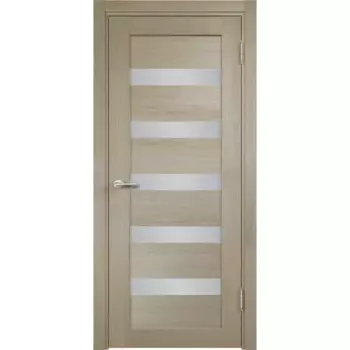 Дверь межкомнатная со стеклом Страйт 60x200 см финиш бумага цвет дуб шеннон без замка, без петель