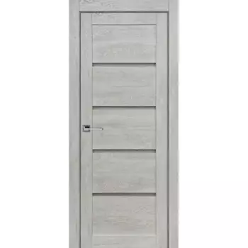 Дверь межкомнатная со стеклом Тренд горизонтальный 80x200 см Hardflex серый без замка, без петель