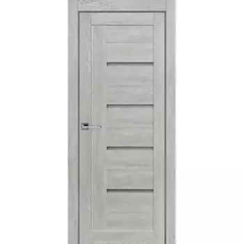 Дверь межкомнатная со стеклом Тренд вертикальный 60x200 см Hardflex серый без замка, без петель