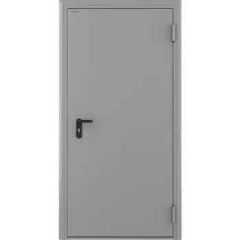 Дверь противопожарная EI60 98x205 см правая цвет светло-серый RAL7035