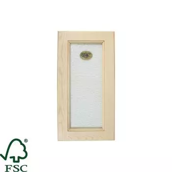 Дверь со стеклом для шкафа Delinia ID «Невель» 40x77 см, массив ясеня, цвет кремовый