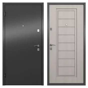 Дверь входная металлическая Альта 86x205 см левая цвет белое дерево