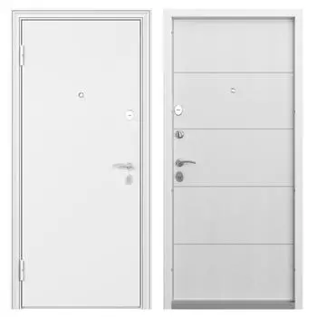 Дверь входная металлическая Белла, 860 мм, левая, цвет беленый дуб