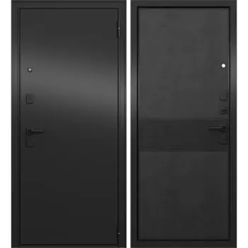 Дверь входная металлическая Брутал 86x205 см правая бетон